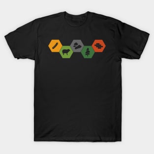 Settlers of Catan Minimalistic Colored T-Shirt